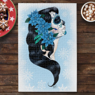 Winter Sugar Skull Jigsaw Puzzle