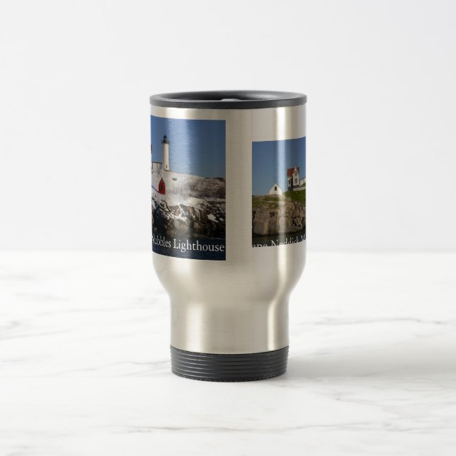 Winter & Summer Nubbles Lighthouse Travel Mug (Center)
