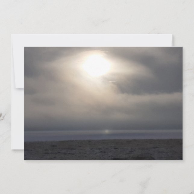 Winter Sun Flat Greeting Card (Front)