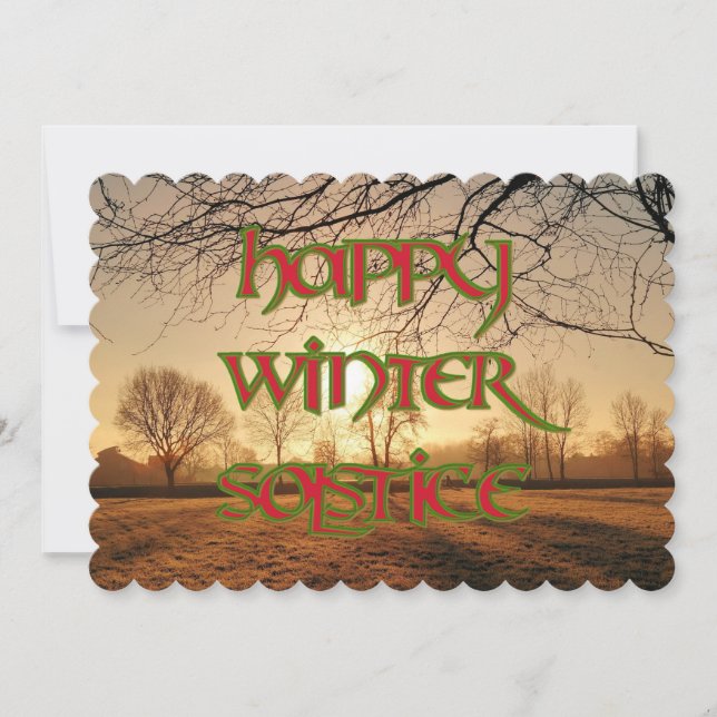 Winter Sun: Solstice Invitation to a Wiccan Event (Front)