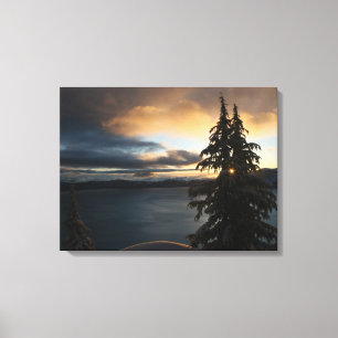 Winter Sunrise at Crater Lake Canvas Print