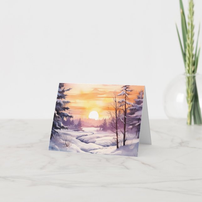 Winter Sunrise Encouragement Card  (Front)