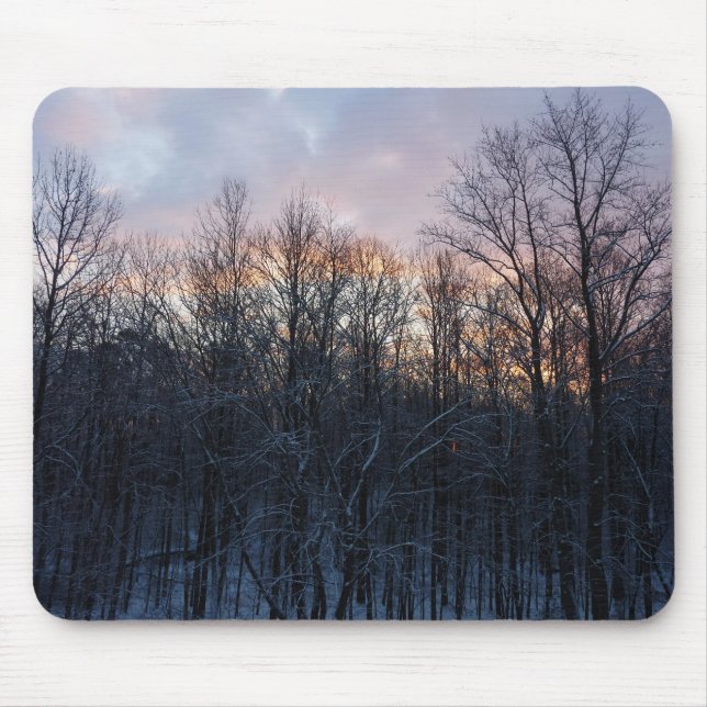 Winter Sunrise I Pastel Nature Landscape Mouse Mat (Front)