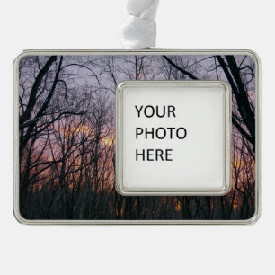 Winter Sunrise II Silver Plated Framed Ornament