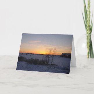 Winter Sunset # 2 Card