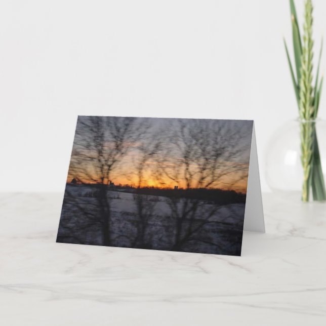 Winter Sunset # 3 Card (Front)