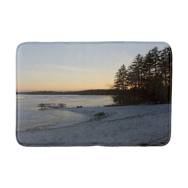 Winter Sunset Bath Mat (Front)