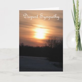 Winter Sunset - Deepest Sympathy Card