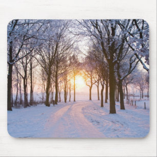 Winter Sunset Mouse Mat