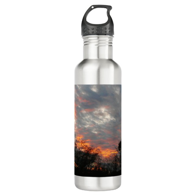 Winter Sunset Nature Landscape Photography 710 Ml Water Bottle (Front)