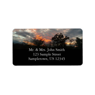 Winter Sunset Nature Landscape Photography Label