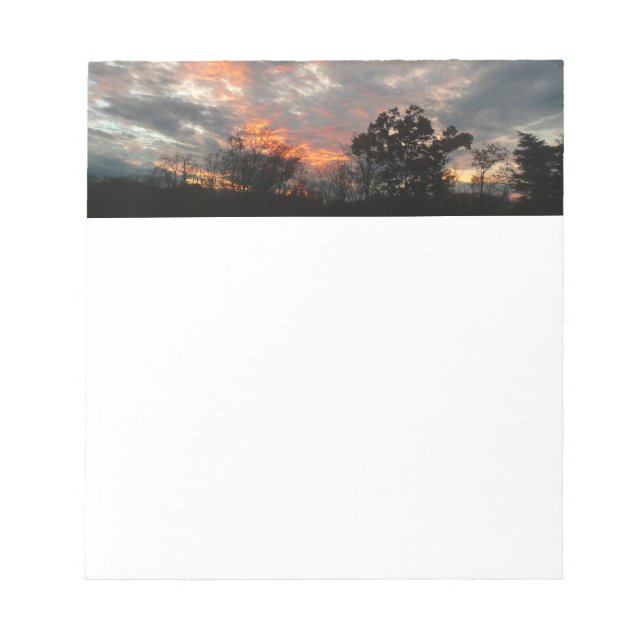 Winter Sunset Nature Landscape Photography Notepad (Front)