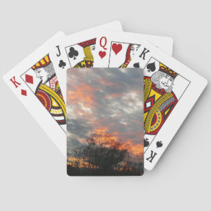 Winter Sunset Nature Landscape Photography Playing Cards