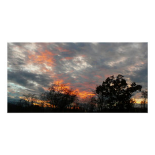 Winter Sunset Nature Landscape Photography Poster