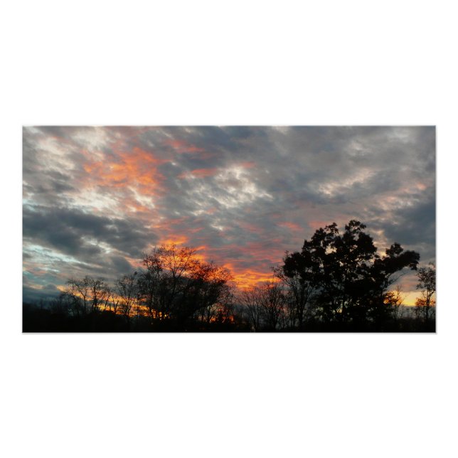 Winter Sunset Nature Landscape Photography Poster (Front)