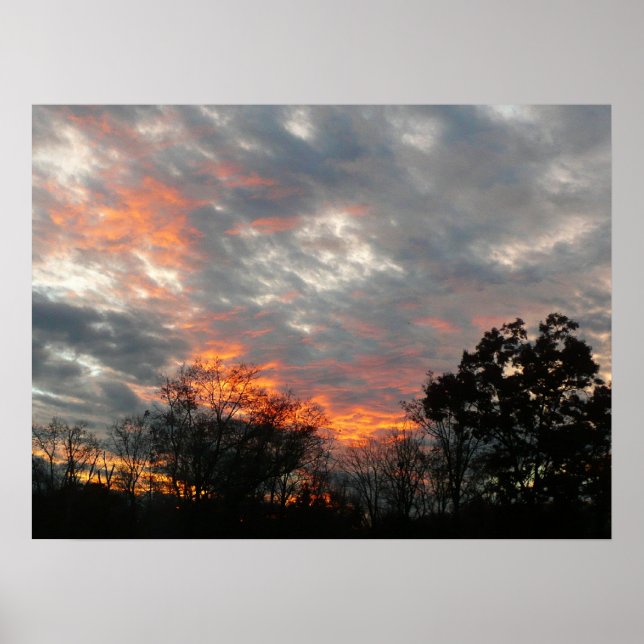 Winter Sunset Nature Landscape Photography Poster (Front)