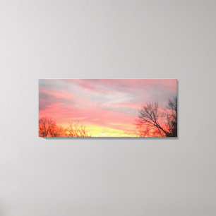 Winter Sunset on Wrapped Canvas