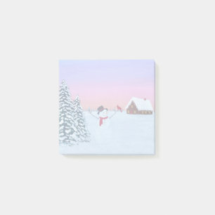 winter sunset post-it notes