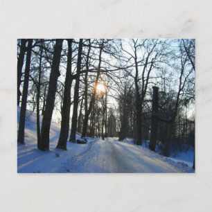 Winter Sunset- postcard