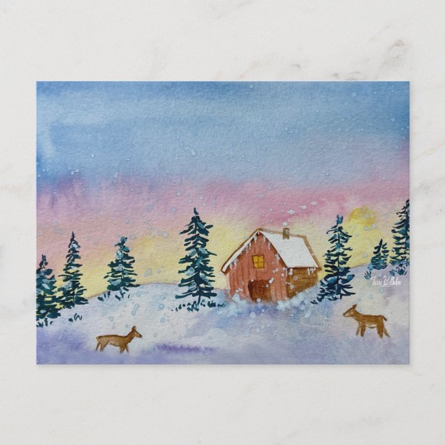 Winter Sunset Postcard (Front)