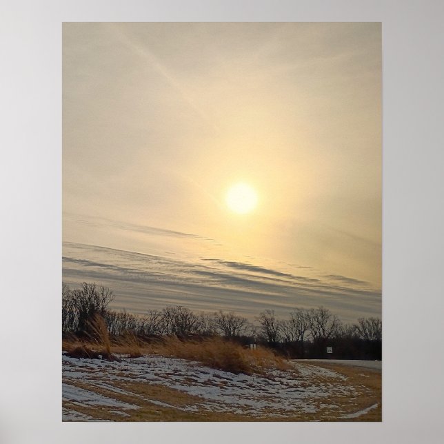 Winter Sunset Poster (Front)