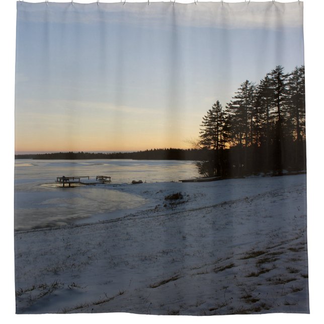 Winter Sunset Shower Curtain (Front)