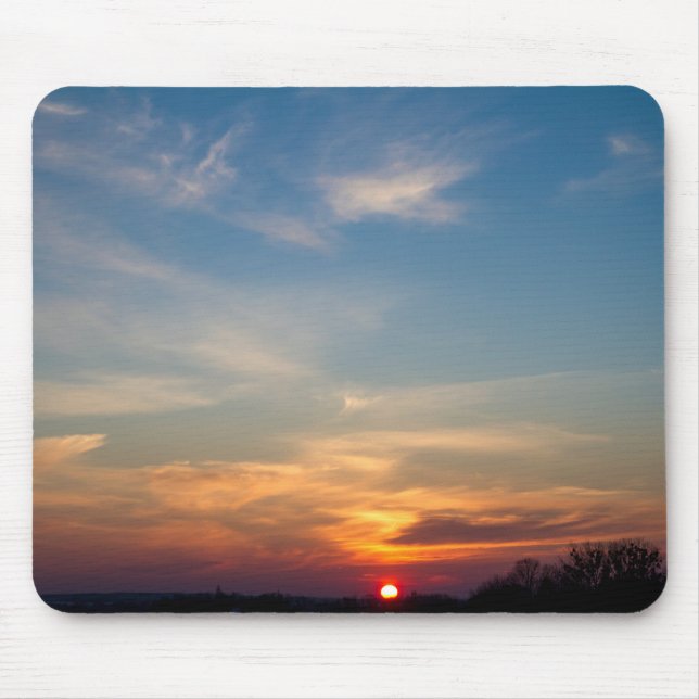 Winter sunset sky mouse mat (Front)