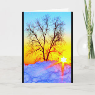 Winter Sunset Thinking Of You Card