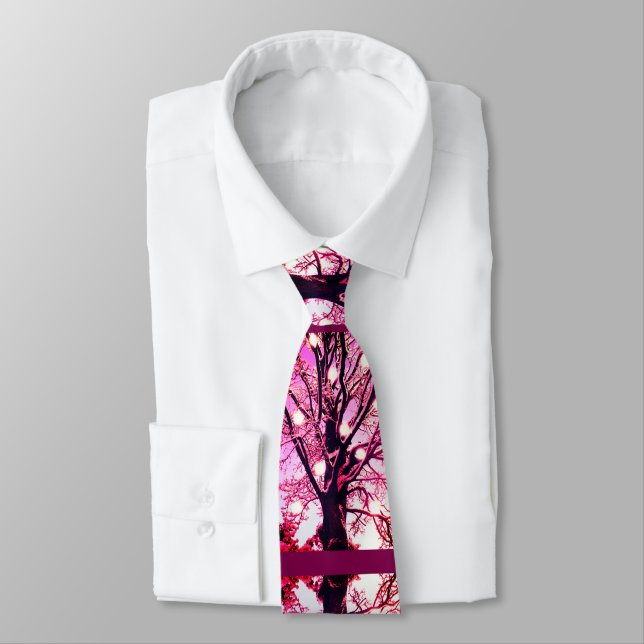 Winter sunset trendy fashion tie (Tied)