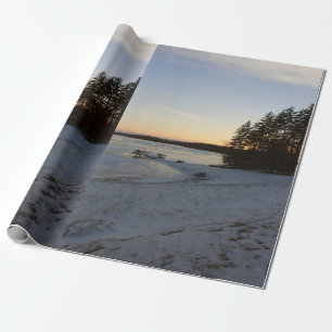 Winter Sunset Wrapping Paper