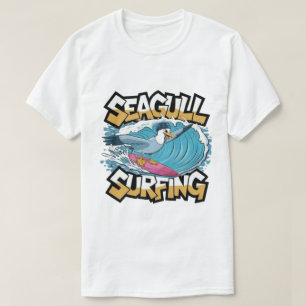 Winter Surfer Seagull, Seagull Surfing, Seagull  T T-Shirt
