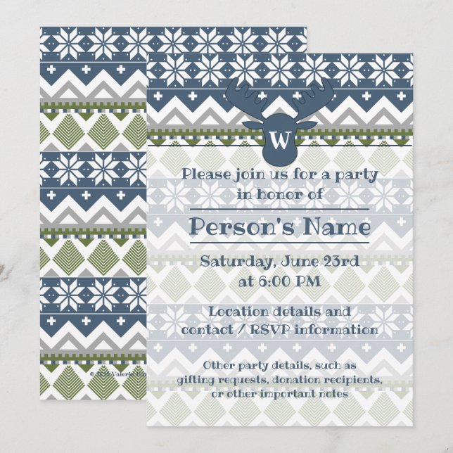 Winter Sweater Party Invitation (Front/Back)