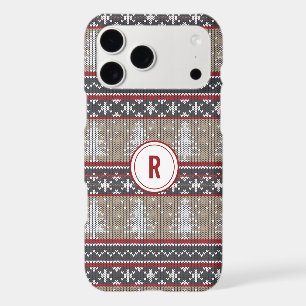 Winter Sweater Pattern Monogram