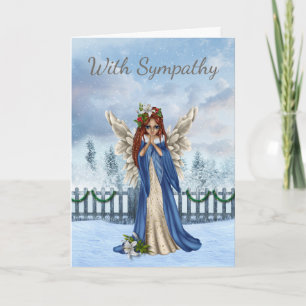 Winter Sympathy Card with Angel