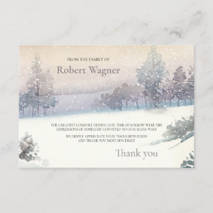 Winter Sympathy Thank You Card
