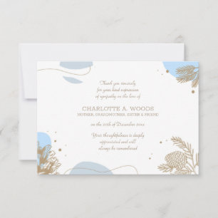 Winter Sympathy Thank You Card