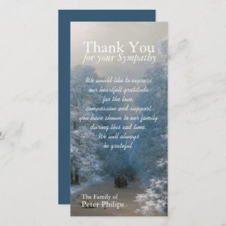 Winter Sympathy Thank You Photo Card