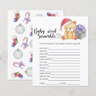 Winter teddy bear - Baby Word Scramble Game