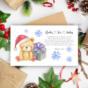 Winter teddy bear - books for baby ticket enclosure card