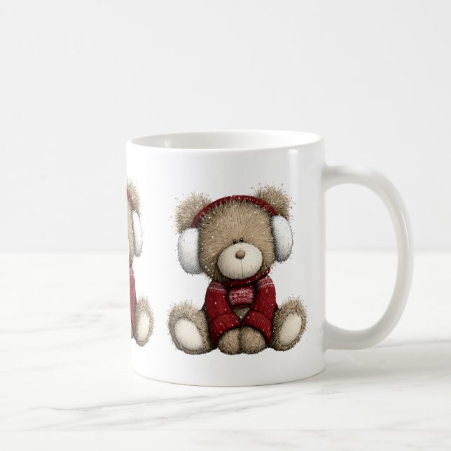 Winter Teddy Bear Coffee Mug (Right)
