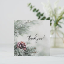 Winter Thank you card