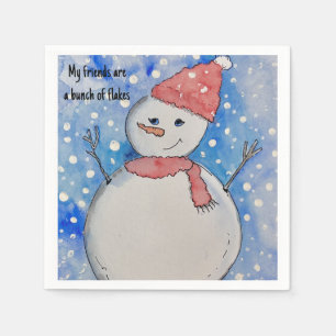 Winter theme Paper Napkins, Standard Cocktail Napkin