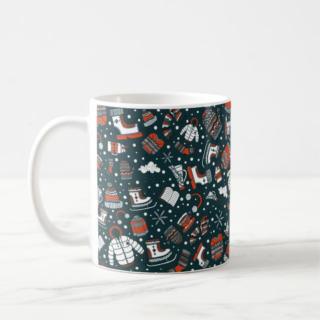 Winter theme pattern Mug (Left)