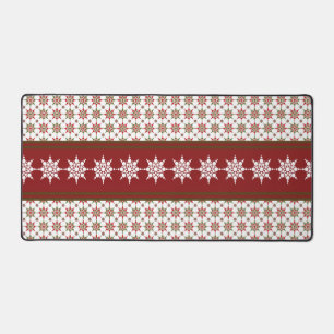 Winter Theme Snowflake Pattern Holiday Christmas Desk Mat