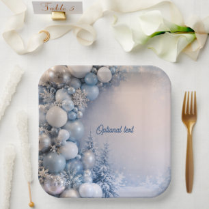 Winter Themed Baby Shower  Paper Plate