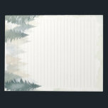 Winter themed green pine trees lined notepad<br><div class="desc">Winter themed green pine trees lined notepad</div>