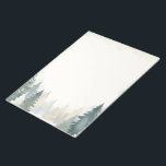 Winter themed green pine trees plain notepad<br><div class="desc">This letter paper features a charming hand painted watercolor illustration of snow dusted pine trees standing tall against a soft blue winter sky. Delicate snowflakes fall gently around the picturesque evergreens, creating a peaceful and wintry scene. Ideal for letter writing, note taking, and to do lists, this design brings a...</div>