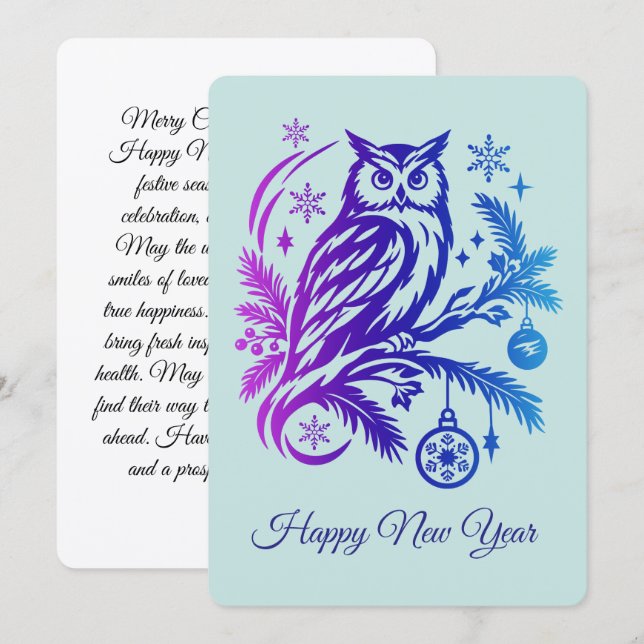 Winter-themed  invitation (Front/Back)