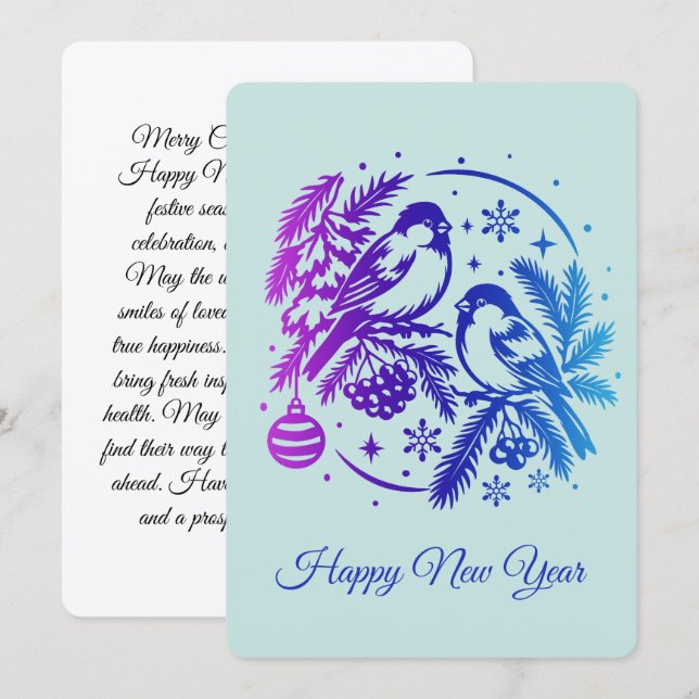 Winter-themed  invitation (Front/Back)