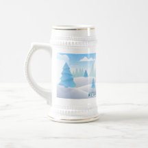 Winter Themed Merry Christmas Stein
